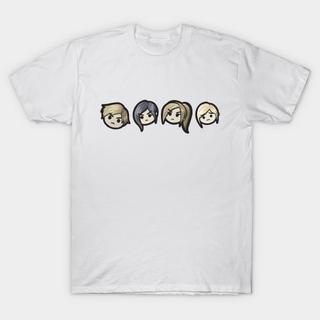 Horror Gaming Inspired Chibi | Simple Minimalist Cute Chibis T-Shirt by cassiebossmann